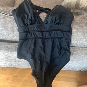 Large black bathing suit
